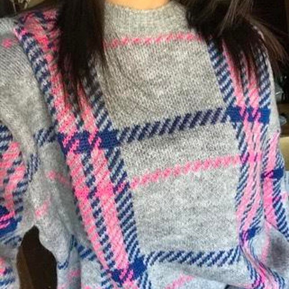 New-look Women's Blue and Grey Jumper